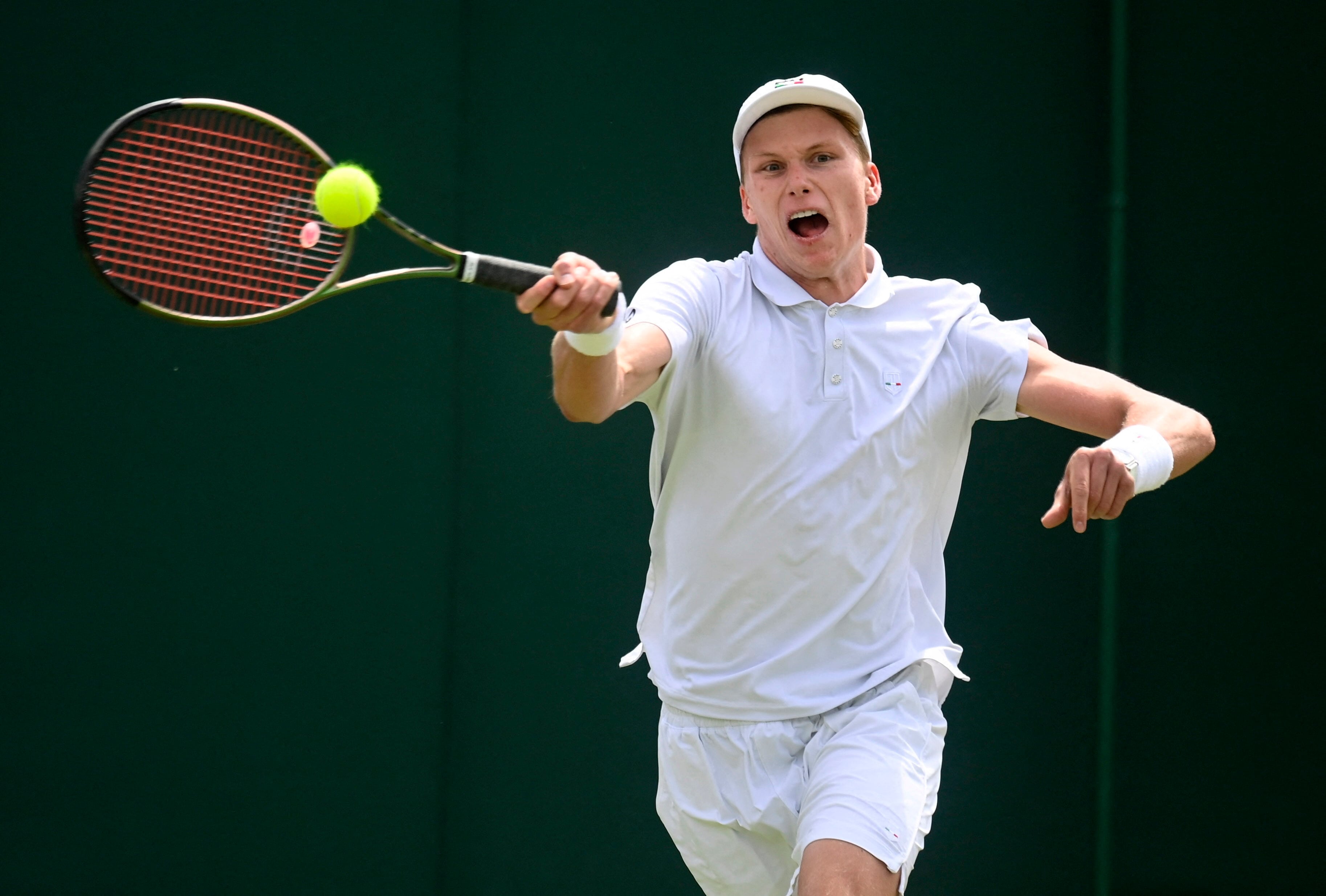Jenson Brooksby llegó hasta la segunda ronda en Wimbledon 2025. Crédito: REUTERS/Toby Melville