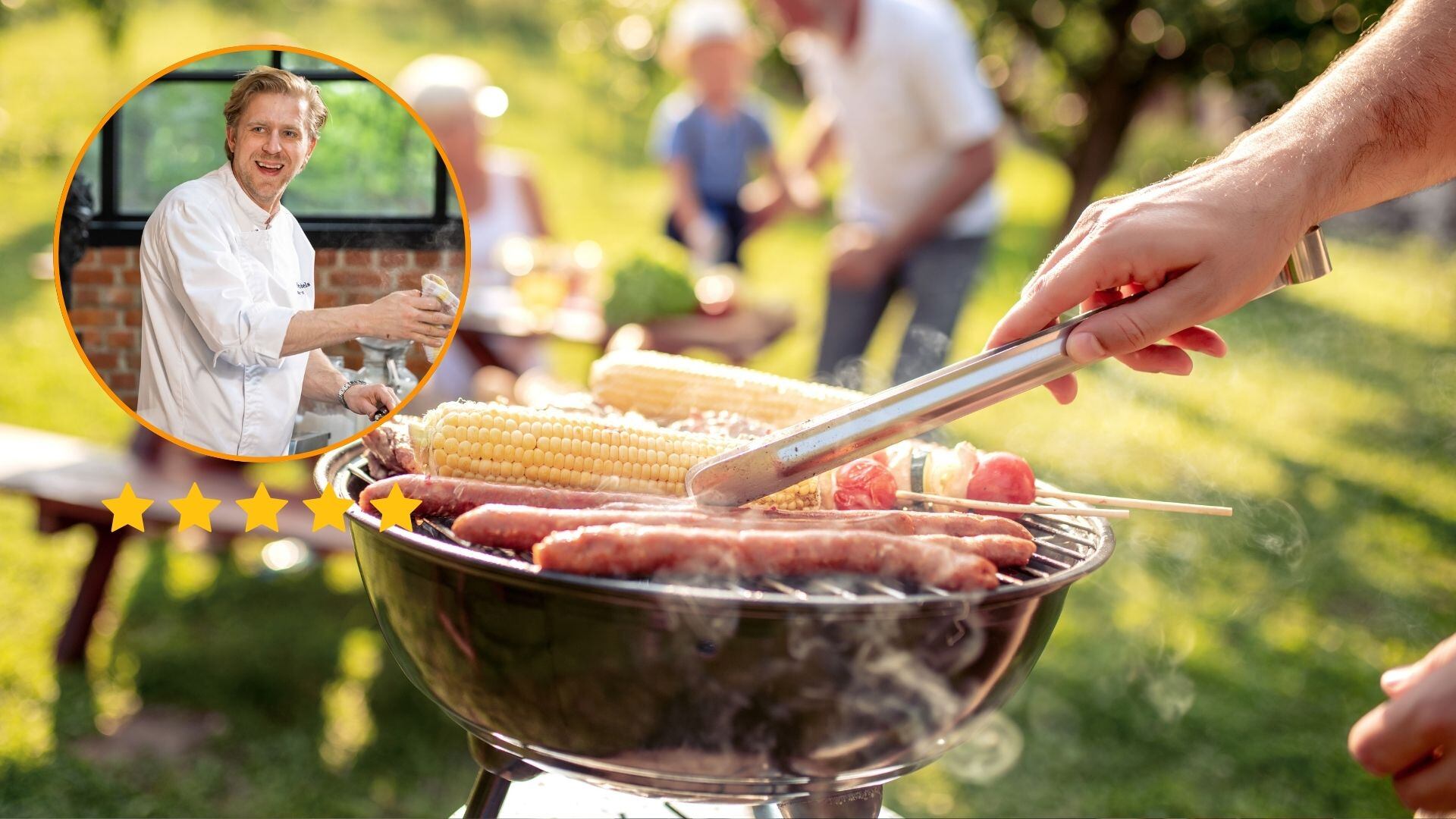 El chef Seppe Nobels, copropietario de un restaurante con estrella verde Michelin y ofrece trucos para una barbacoa perfecta. (Infobae/ Canva)