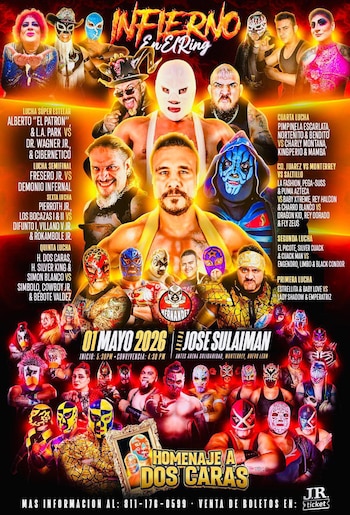 El Hércules Potosino será parte de la lucha estelar en el evento del próximo 1 de mayo en la Arena José Sulaimán.