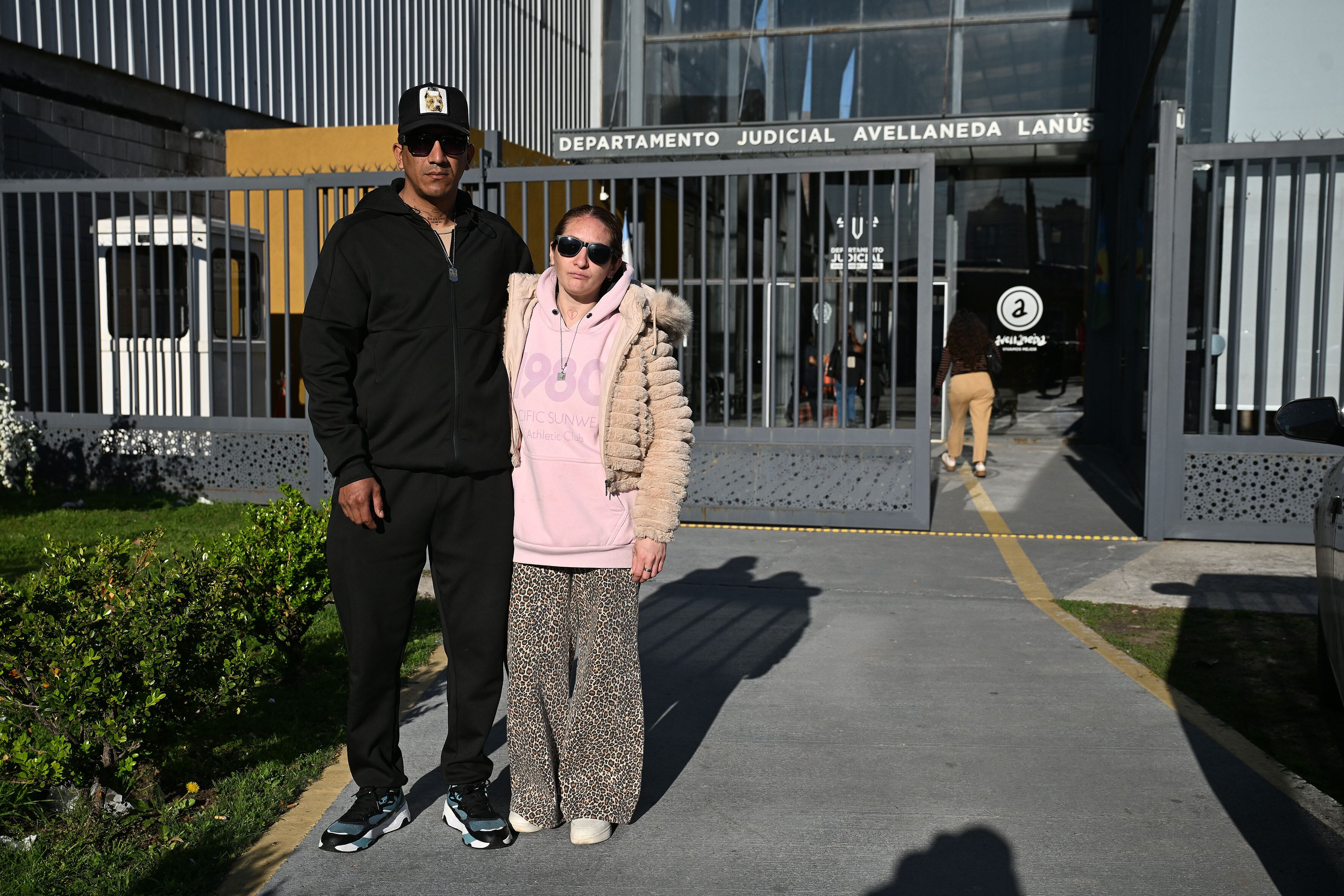 Los papás de Bastián este martes en los tribunales de Avellaneda (Maximiliano Luna)