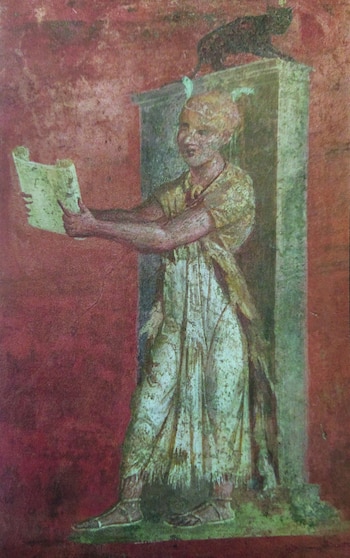 Fresco que representa a un