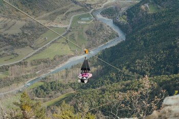 Tirolina Ordesa Pirineos, en Huesca