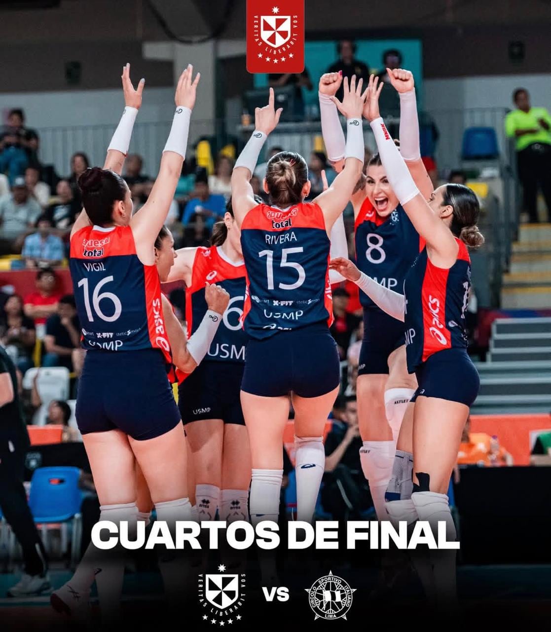 San Martín se medirá con Circolo Sportivo Italiano por cuartos de final de la Liga Peruana de Vóley 2025/2026.