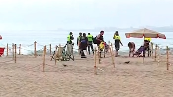 Cuatro kilómetros de la playa