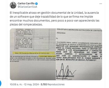 Carrillo mencionó que hay trazabilidad