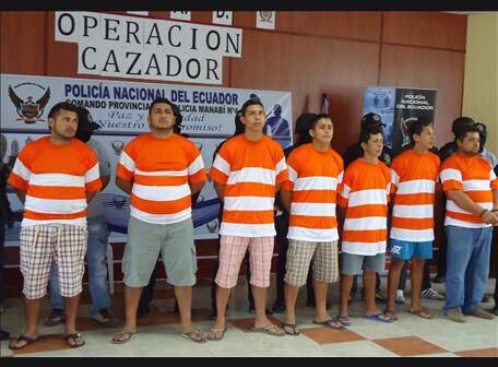Captura de miembros de Los Choneros. (Foto: Policía Nacional).