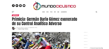 Germán Darío Gómez fue exonerado del proceso por boldenona y volverá a competir con el Team Polti Visit Malta en Europa-crédito Mundo Ciclístico