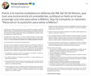 El expresidente de México, Felipe