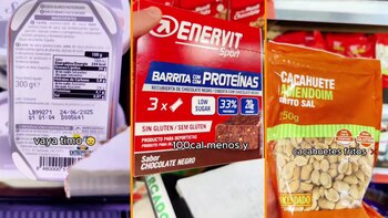 Algunos de los productor que el entrenador personal muestra en su vídeo. (@victordtrainer)