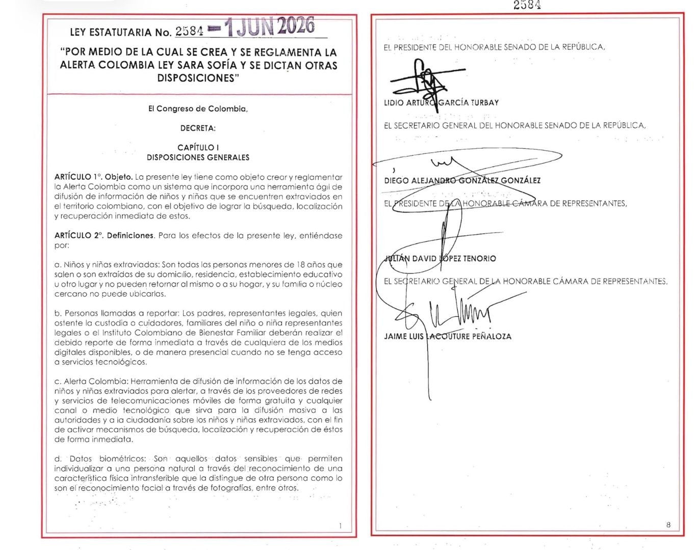 De acuerdo con la norma, el MinTIC tendrá a cargo la supervisión y eventual sanción de incumplimientos relacionados con la difusión de las alertas - crédito Congreso de la República