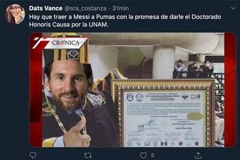 Messi a los Pumas (Foto: