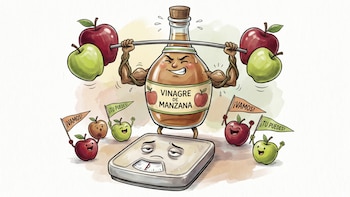 El vinagre de manzana muestra beneficios limitados en la pérdida de peso y el control metabólico