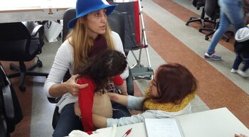 Judith Sullivan y su hija