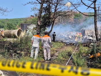 Un avión naval surcoreano dejó