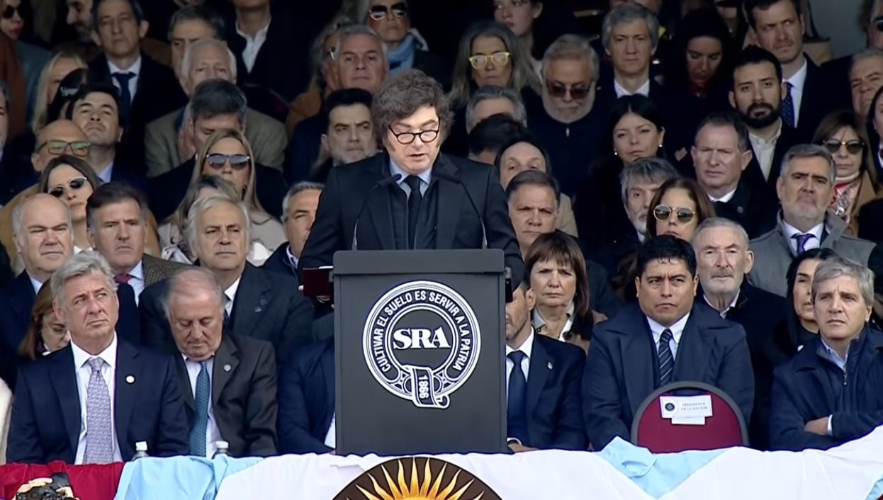 Javier Milei habló en la apertura de la Exposición Rural: “Se viene un campo radicalmente distinto al que conocimos”