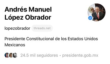 AMLO se unió a Threads.