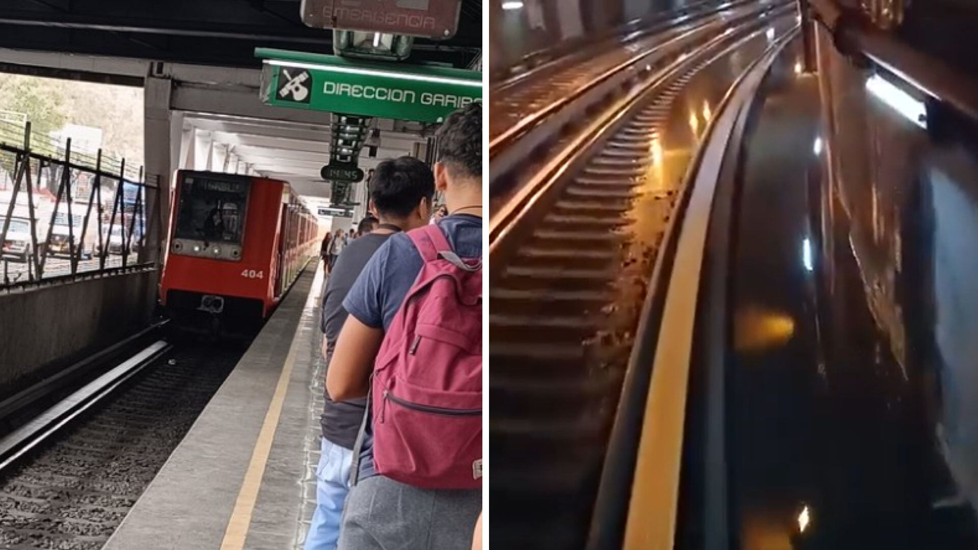 Así lucen las vías de la Línea 8 del Metro CDMX por inundaciones (X/ @Gposiadeoficial)