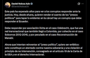 Daniel Noboa - crédito @DanielNoboaOk/X