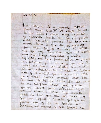 La carta de Mariana González