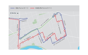 Detalle del recorrido en la