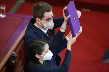 En la fotografía, el vicepresidente