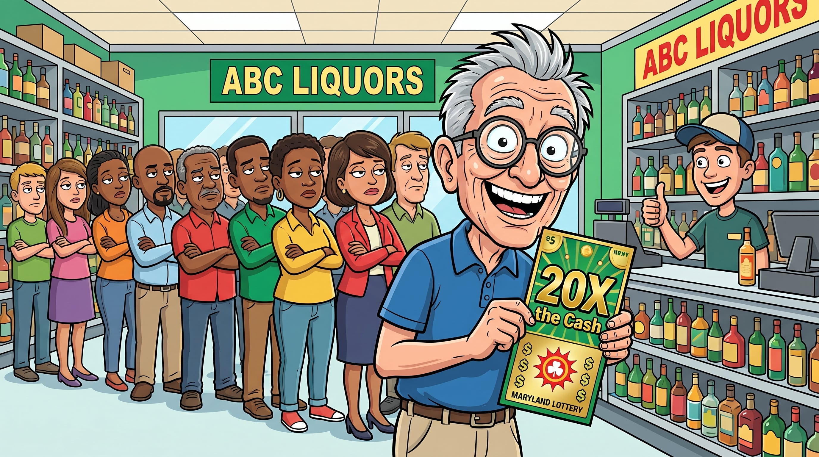 El jubilado de Maryland ganó USD 50.000 en la lotería gracias a una compra impulsiva de boletos instantáneos (Imagen Ilustrativa Infobae)