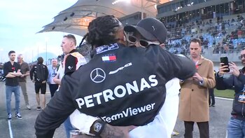 Neymar se abrazó con Hamilton