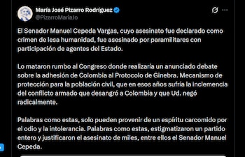 María José Pizarro - crédito @PizarroMariaJo/X