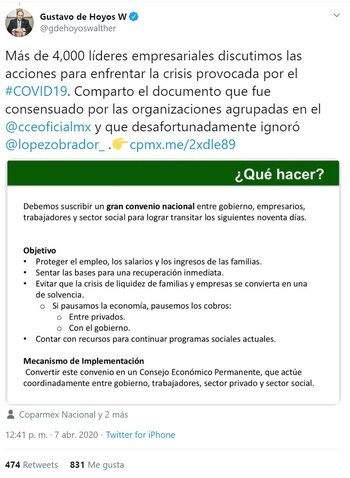 Gustavo de Hoyos (Foto: Twitter/@gdehoyoswalther)