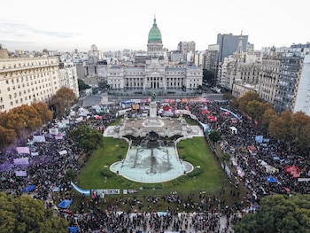 Marcha Ni Una Menos - Congreso - 3 de junio - drone