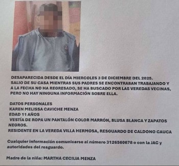 La menor había sido reportada