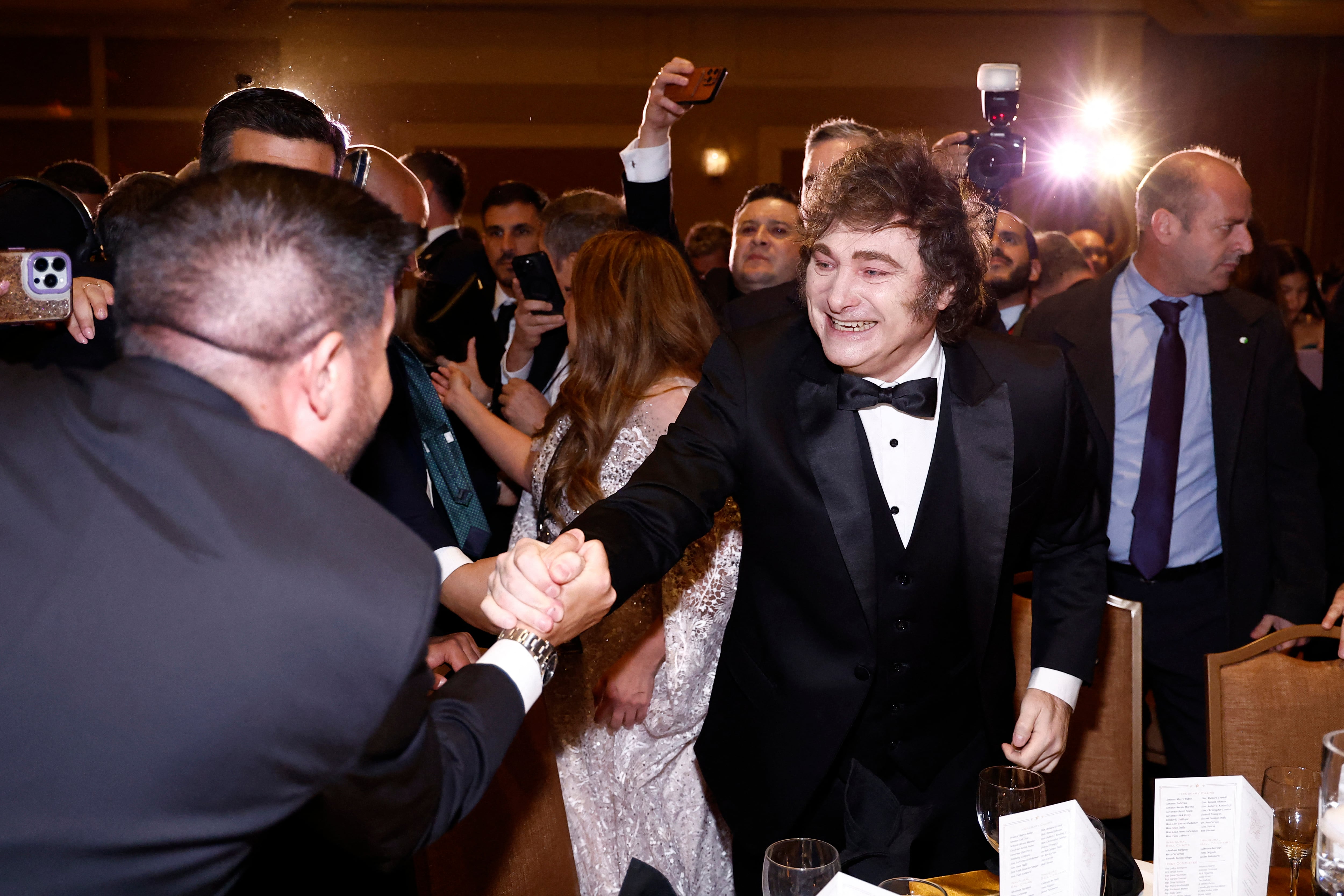 Milei volverá a participar de una gala de Latino Wall Sreet (AFP)