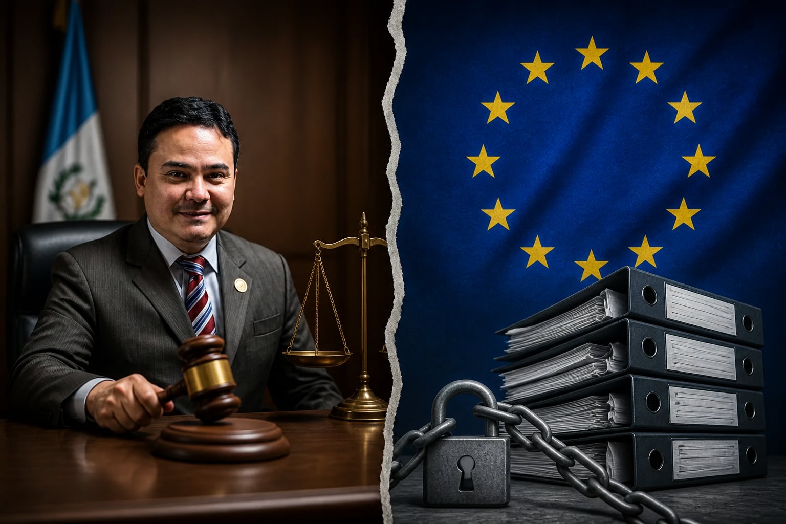 El juez Fredy Orellana sigue incluido en el régimen de sanciones de la Unión Europea, prorrogado hasta el 13 de enero de 2027. (Imagen Ilustrativa Infobae)