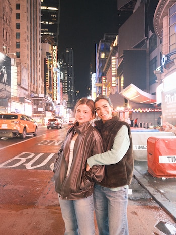 Agustina Cherri y Muna Pauls durante su viaje a Nueva York