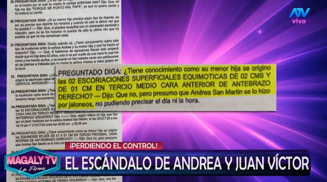 Andrea San Martín tiene prohibido acercarse a su hija y su abogado cuestiona su detención. Captura: Magaly TV La Firme.