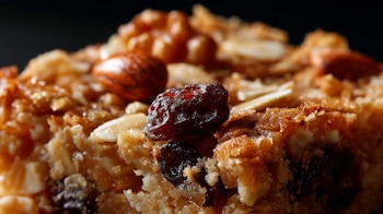 Un pastel de avena con