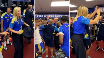La reina Máxima celebró el histórico empate de Curazao en el Mundial: el baile junto al Rey y los jugadores en el vestuario