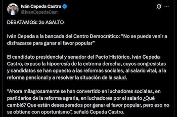 Iván Cepeda - crédito @IvanCepedaCast/X