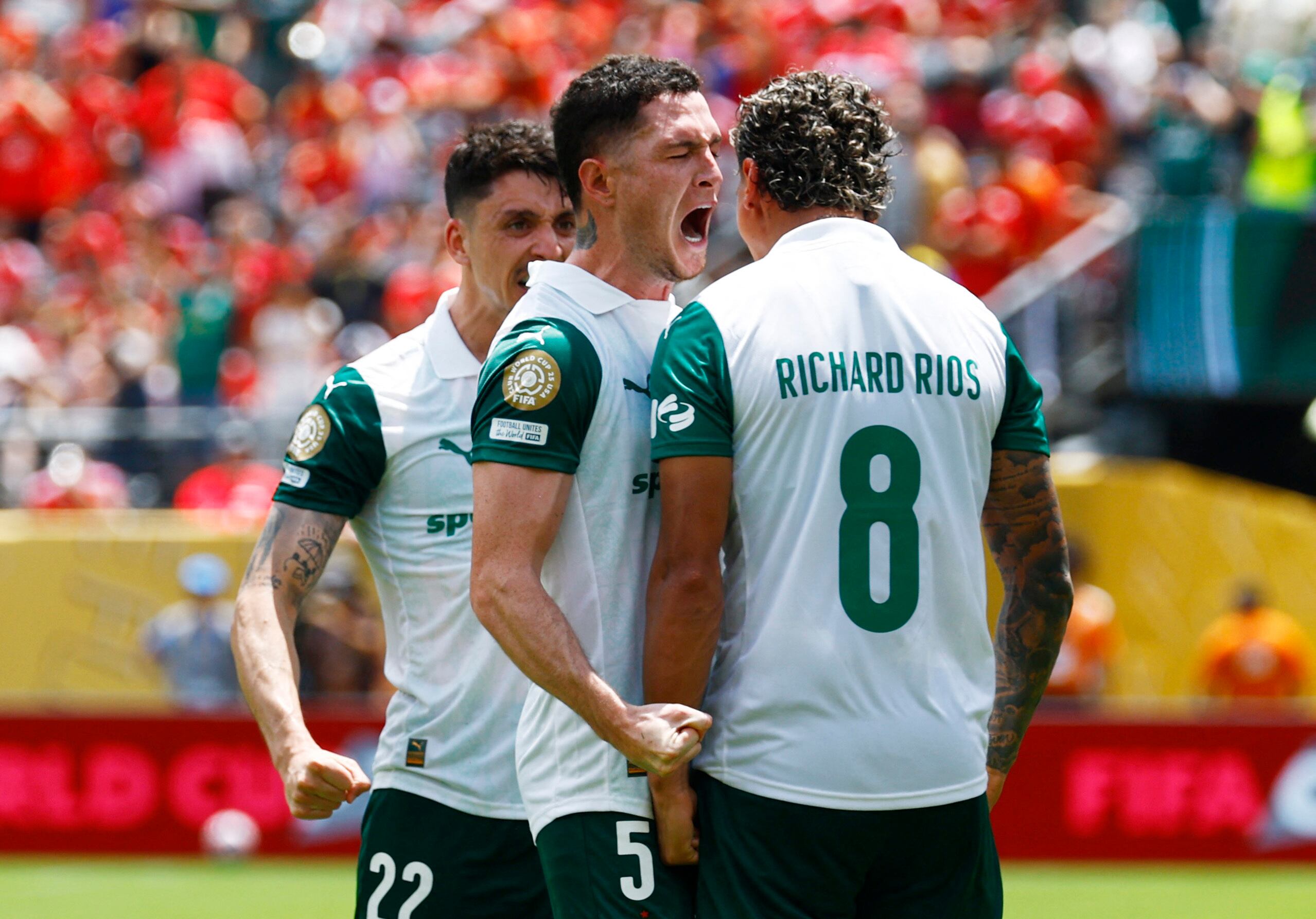Richard Ríos disputó los cinco partidos del Palmeiras en el Mundial de Clubes - crédito Susana Vera/REUTERS