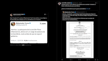 María Fernanda Cabal y José Félix Lafaurie cuestionaron en sus redes sociales la denuncia difundida por el periodista Melquisedec Torres sobre el nombramiento de Angie Paola Valderrama en la Cancillería - crédito X