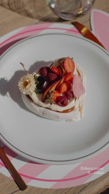 Postre individual en forma de