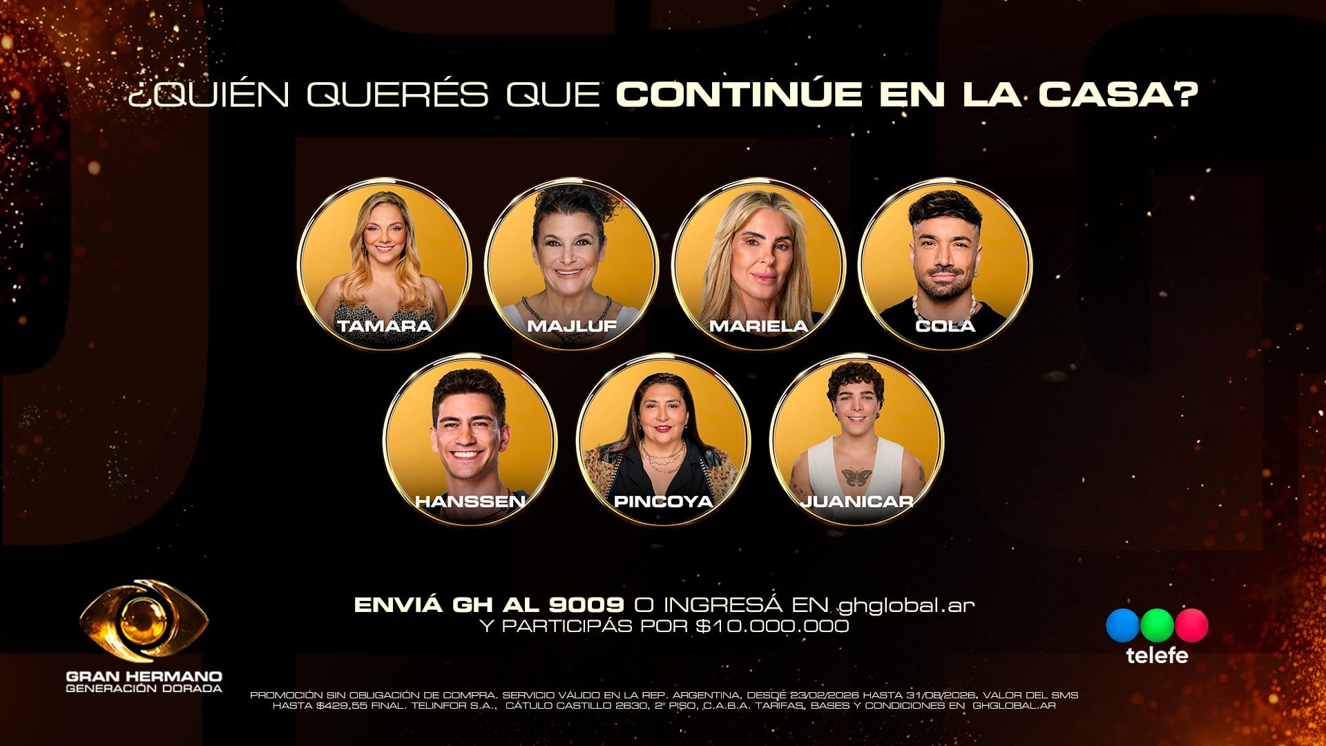 La semana 22 de Gran Hermano comenzó con Tamara, Majluf, Mariela Prieto, Sebastián Cola, Matías Hanssen, Jennifer “Pincoya” Torres y Juan “Juanicar” Caruso en riesgo de eliminación
