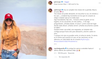 Aylín Mujica dedicó un mensaje en Instagram a tres meses del fallecimiento de su primogénito Mauro Menéndez.
