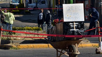 Protesta con féretros en Bolivia