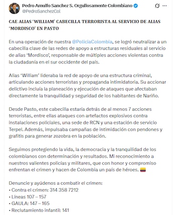 - crédito @PedroSanchezCol/X