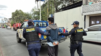 El detenido enfrenta una condena de 12 años en El Salvador por el delito de homicidio agravado, según registros judiciales. (Cortesía: PNC de Guatemala)