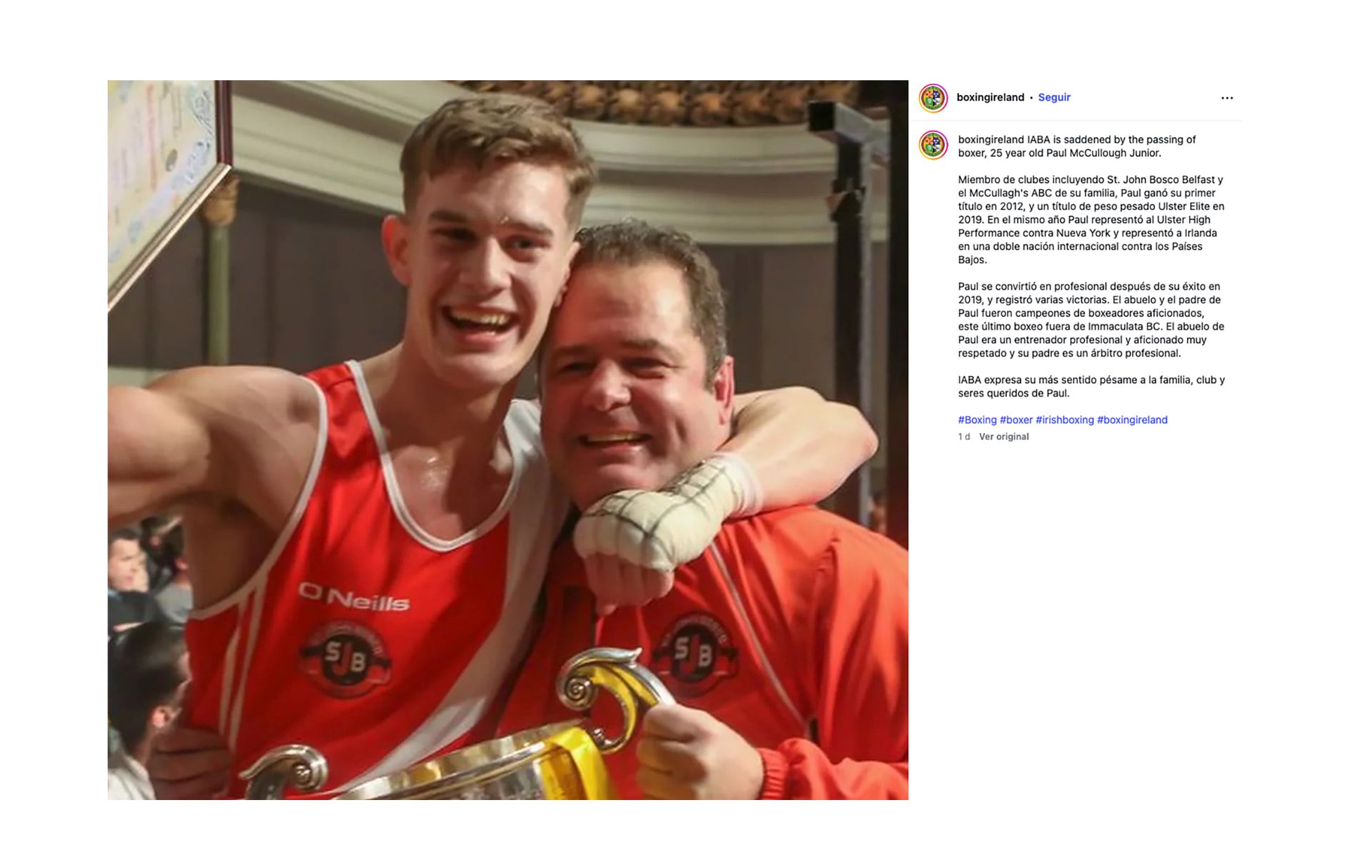 La IABA despidió al pugilista