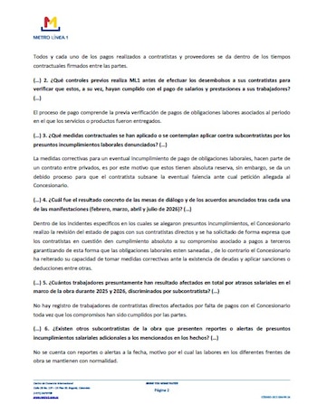 La concesionaria encargada de la obra señaló que no se han reportado quejas o reclamos al respecto - crédito Cortesía