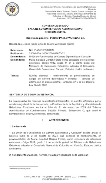 El Consejo de Estado confirmó que se cayó el nombramiento de María Consuelo Garzón, hermana de Jaime Garzón - crédito redes sociales/X