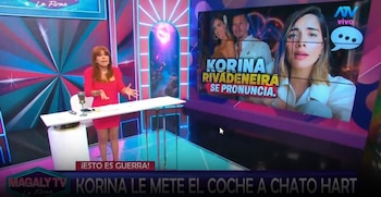 Magaly Medina analiza los videos de Korina Rivadeneira y lanza contundente comentario sobre Mario Hart. Captura: Magaly TV La Firme.